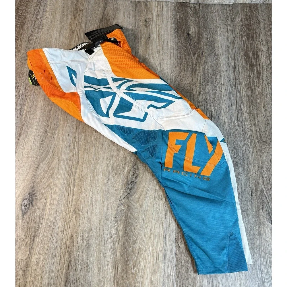 Fly Racing Pants Mens 32 EVO 2.0 Orange Teal Padded MTX Motocross Racing NEW